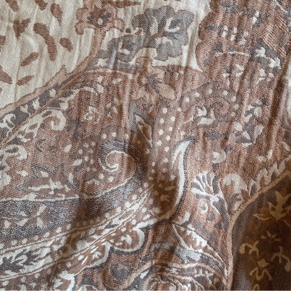 Soft Surroundings P L open front cotton bl animal Paisley, print cardigan jacket - Picture 11 of 11